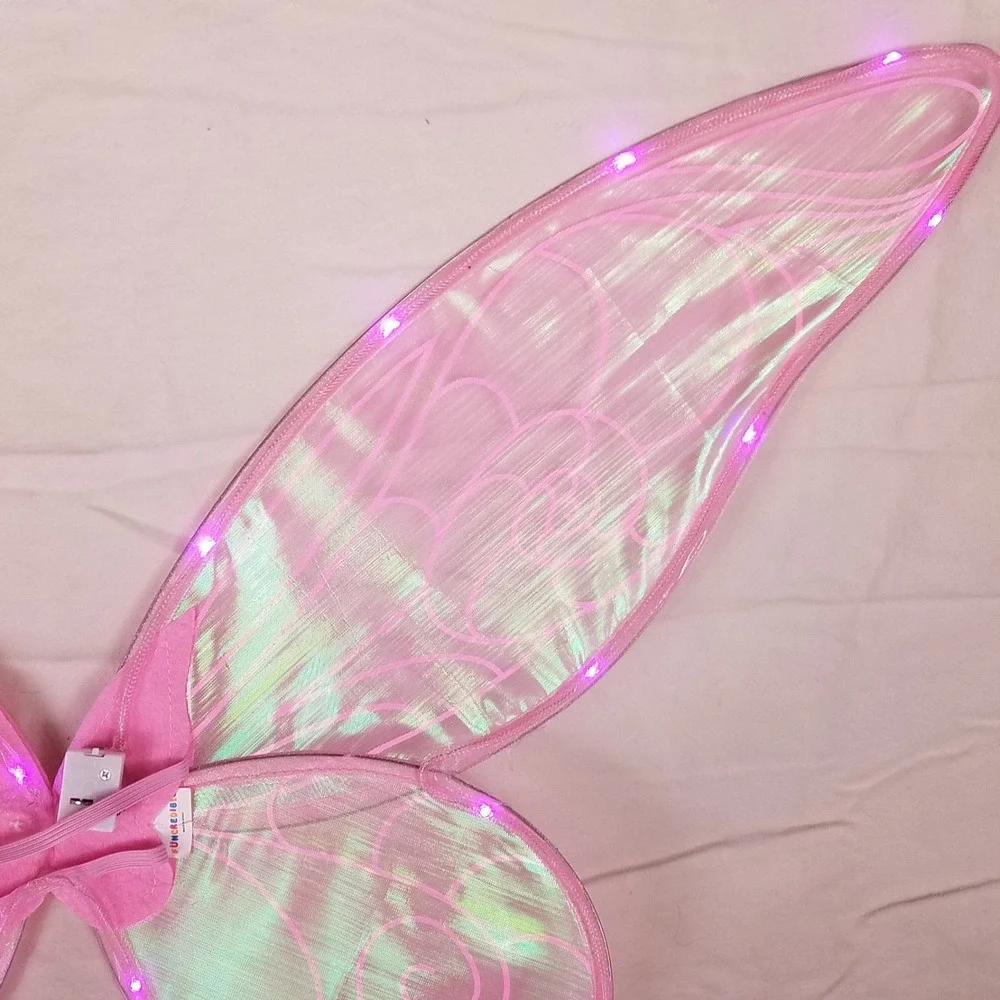 Funcredible birthday Fairy Costume Kids Pink Excellent Light Up Wings Girl Dress